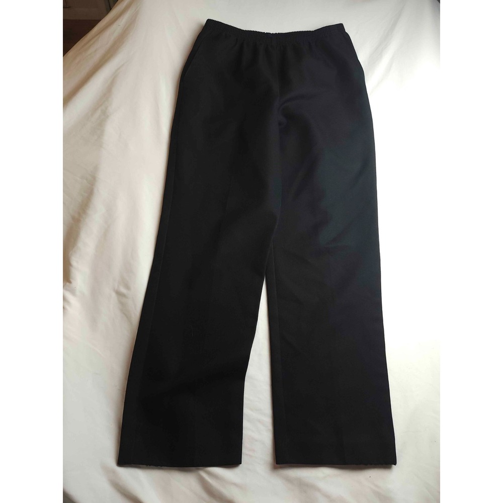 Alfred Dunner Dress Pants Womens Size 10 Black Woven Office Career Corporate